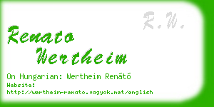 renato wertheim business card