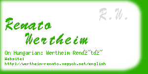 renato wertheim business card